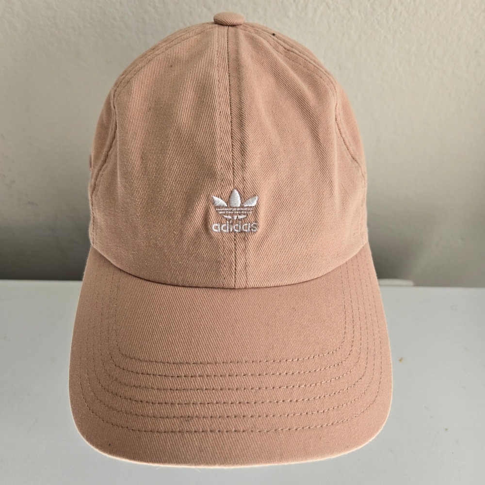 Adidas Originals Trefoil Logo Cap Dad Hat‎ Beige Cotton Adjustable Unisex